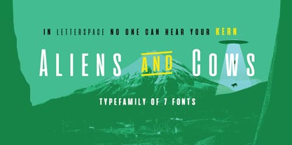 Aliens & Cows Font Poster 1