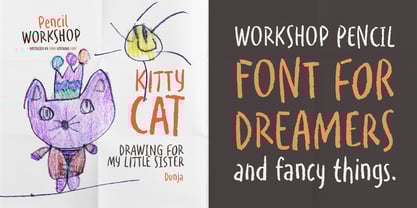 WORKSHOP Pencil Font Poster 2